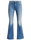 Mother The Weekender High-rise Frayed Hem Stretch Flare Jeans In Hop On Hop Off