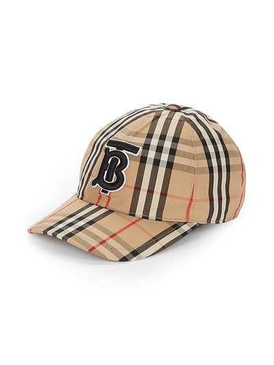 Burberry Vintage Check Baseball Hat In Neutral