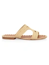 Carrie Forbes Raffia Cutout Slides In Natural