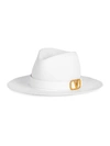 VALENTINO GARAVANI VLOGO STRAW FEDORA,400013000781