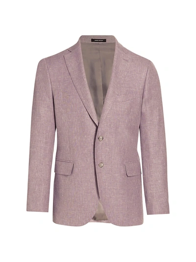 Saks Fifth Avenue Collection Textured Wool-blend Sportcoat In Lavendar