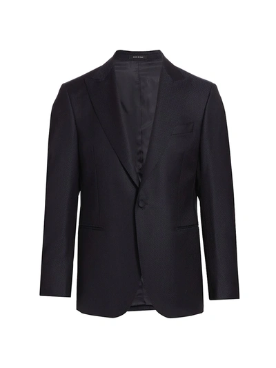 Saks Fifth Avenue Collection Textured Dinner Jacket In Navy