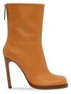 BURBERRY SQUARE-TOE LEATHER BOOTS,400013323288