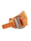 Heron Preston Tape Logo Patch Detail Belt In Orange Gold