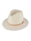 Rag & Bone Women's Floppy Brim Straw & Canvas Fedora In Ivry
