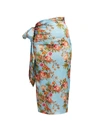 ADRIANA IGLESIAS BRUN FLORAL STRETCH-SILK SKIRT,400013657983