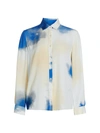 CO WOMEN'S TIE-DYE SILK BLOUSE,0400013690336