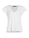 Veronica Beard Mesa Cotton T-shirt In White