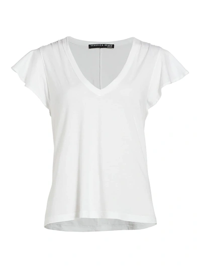 Veronica Beard Mesa Cotton T-shirt In White