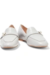 STUART WEITZMAN PAYSON FAUX PEARL-EMBELLISHED LEATHER LOAFERS,3074457345625024045