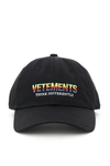 VETEMENTS BASEBALL CAP THINK DIFFERENTLY LOGO