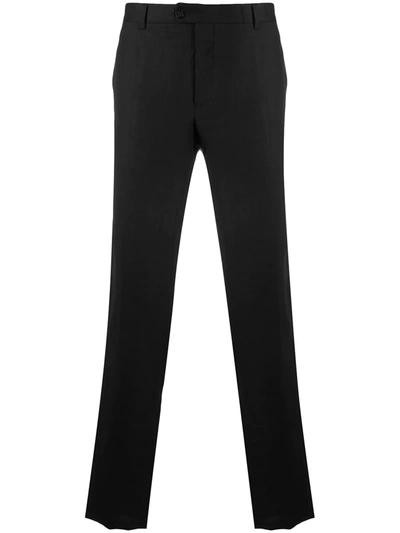 Billionaire Embroidered Crest Tailored Trousers In Black
