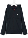 BOSSWEAR LOGO-PATCH ZIP-UP HOODIE