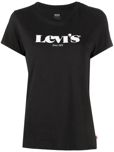 Levi's Logo-print Cotton T-shirt In Black
