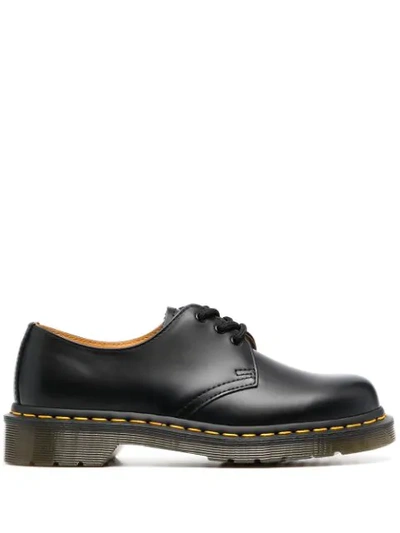 Dr. Martens Black 1461 Quad Oxfords In Black Polished Smooth