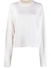 Jil Sander Knitted Round Neck Top In Neutrals