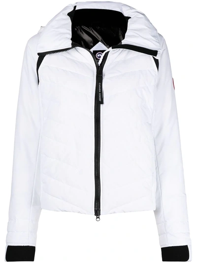 Canada Goose Hybridge Base Hooded Quilted Shell Down Jacket In White