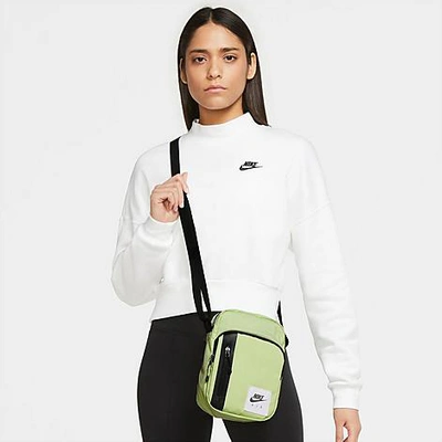 Nike Air Small Items Crossbody Bag In Liquid Lime/black