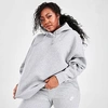 Nike Women's Sportswear Fleece Pullover Hoodie (plus Size) In Grey