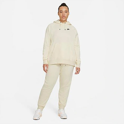 Nike Women's Sportswear Essential Jogger Pants (plus Size) In Coconut Milk/black