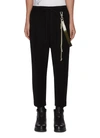 Song For The Mute Cropped Tapered Cotton Trousers In Black