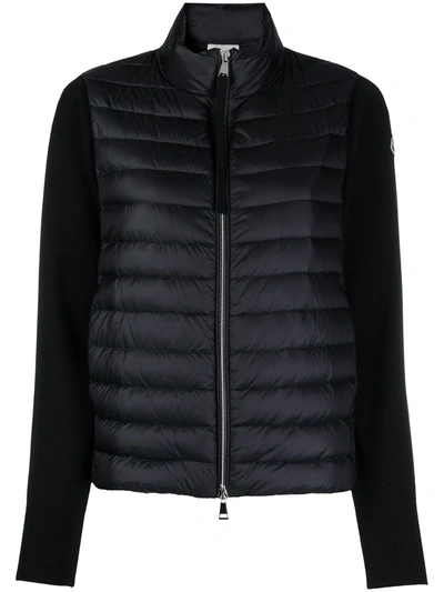 Moncler High-neck Padded Jacket In Black