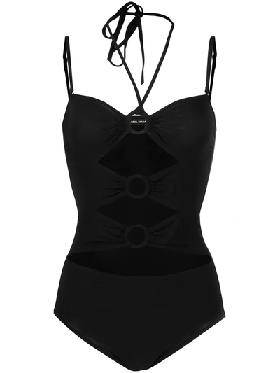 Isabel Marant Cut Out-detail Swimsuit In Black