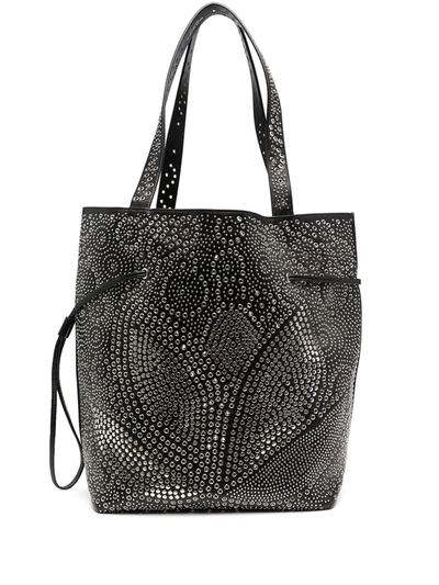 10 Corso Como Stud-embellished Shopper Tote In Black