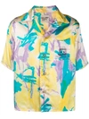 GALLERY DEPT. EMBROIDERED-POCKET ABSTRACT PRINT SHIRT