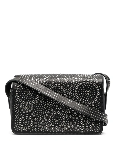 10 Corso Como Stud-embellished Flap Camera Bag In Black