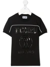 MOSCHINO WET-LOOK LOGO PRINT T-SHIRT