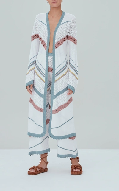 Alexis Oanez Long-lined Cardigan In Multi