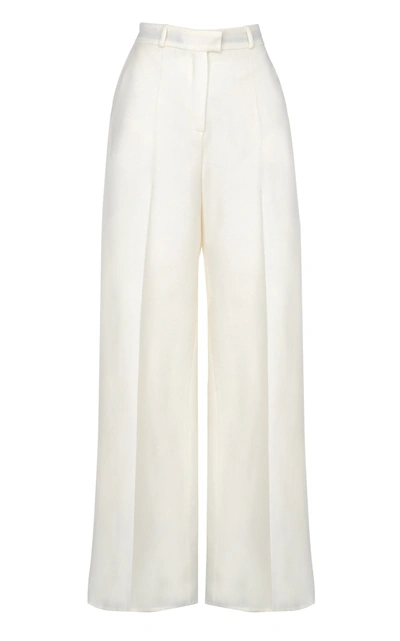 Martin Grant Women's Wool Wide-leg Trousers In White