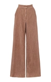 MARTIN GRANT WOMEN'S HIGH-WAIST WIDE-LEG VIRGIN WOOL-BLEND trousers