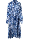 PROENZA SCHOULER STRIPE-PATTERN MIDI SHIRTDRESS