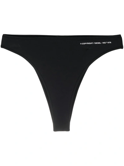Diesel High-waist Bikini Briefs In Black