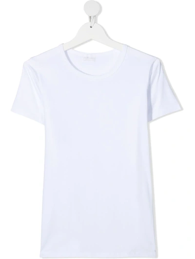 Story Loris Teen Short-sleeved Cotton T-shirt In White