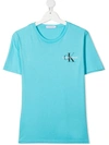 CALVIN KLEIN TEEN LOGO-PRINT ORGANIC COTTON T-SHIRT