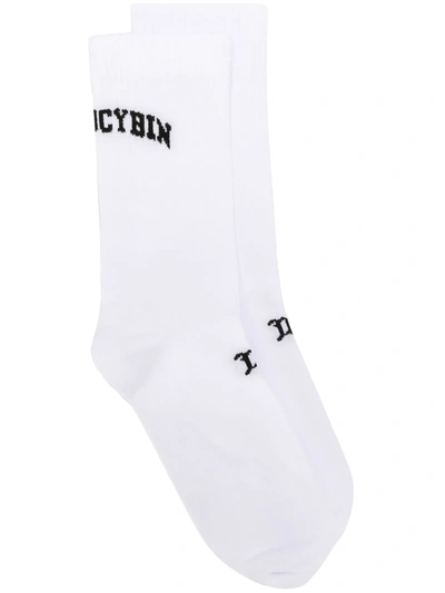 Misbhv Long Ribbed Socks In White