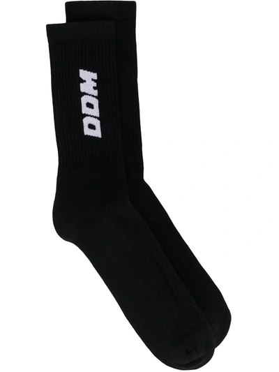 Drôle De Monsieur Ddm Logo Socks In Black