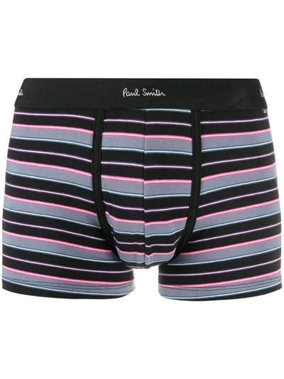 Paul Smith Striped Boxer Shorts In Black