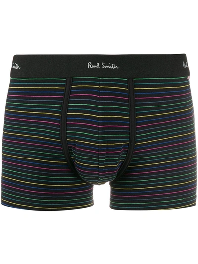 Paul Smith Striped Boxer Shorts In Black