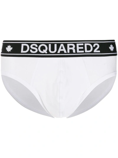 Dsquared2 双色四角裤 In White