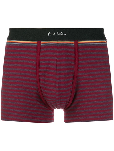 Ps By Paul Smith Striped Boxers In Red