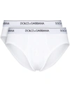Dolce & Gabbana Pack Of Two Logo-jacquard Cotton-blend Briefs In White