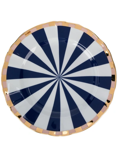 Bitossi Home Fortuna Dessert Plate In White,blue