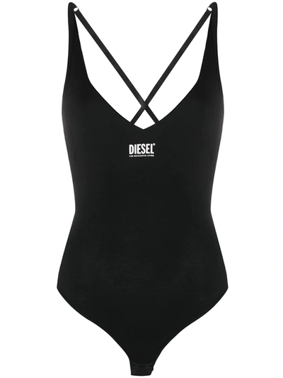 Diesel Strappy Crossover Back Body In Black