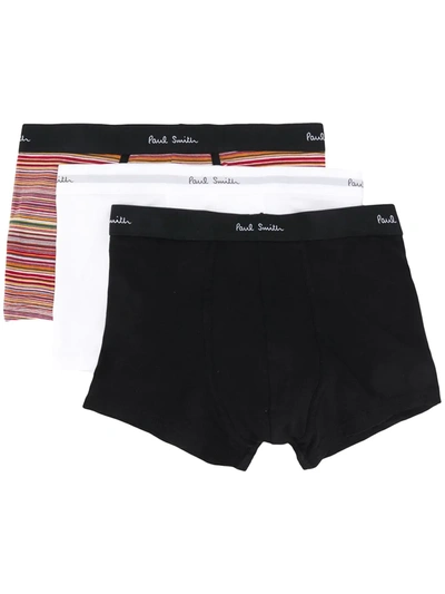 Paul Smith Logo Waistband Boxer Three-pack Set In Black