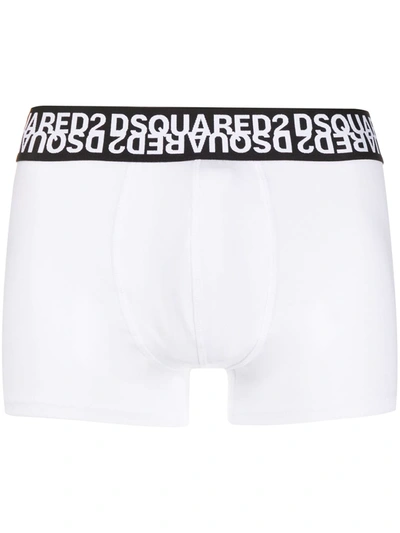 Dsquared2 Mirrored Logo Boxers In White