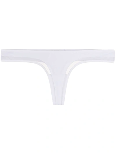 Maison Close High Hip Thong In White